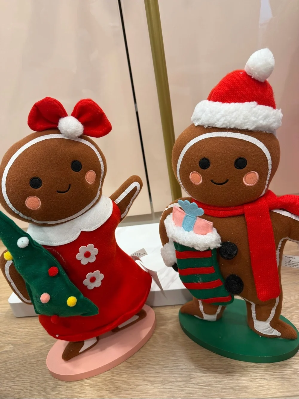 Target Red and Green Gingerbread Couple Holiday Figurines